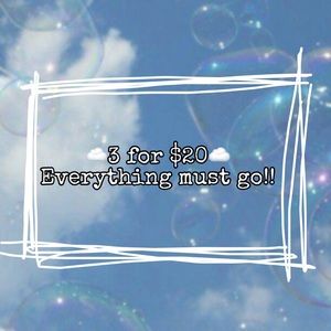 ☁️ 3 for $20 SALE ☁️